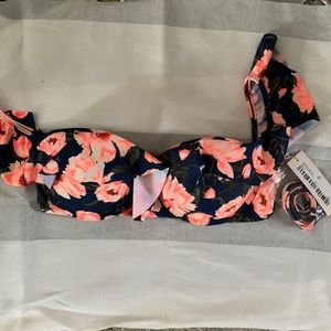 TORI PRAVER BLUE INDIGO BIKINI TOP NWT